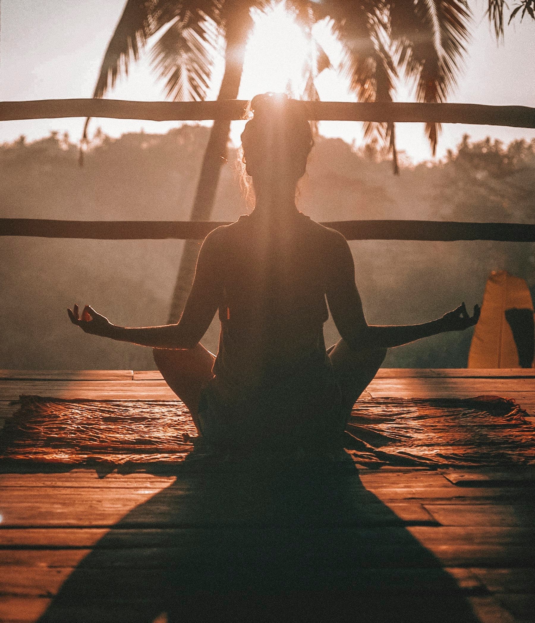Dawn yoga on the terraces